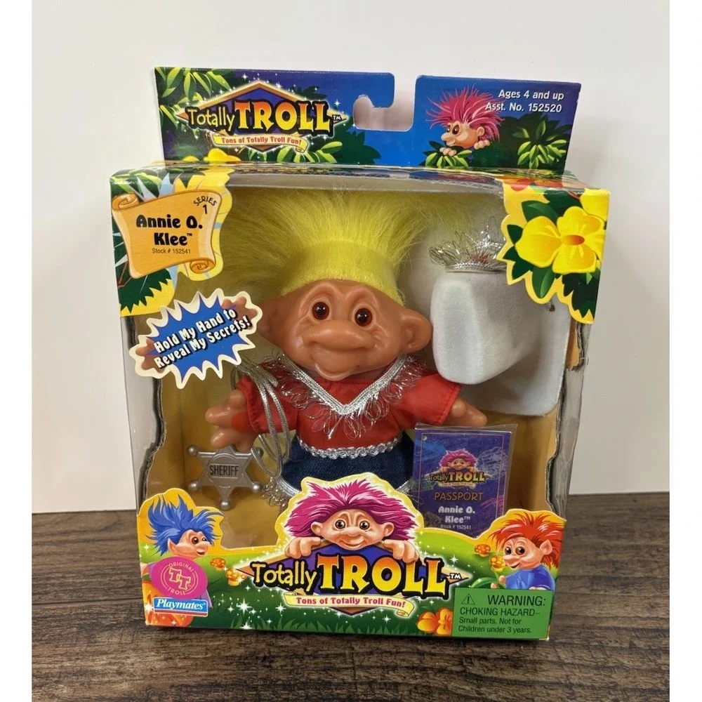 Vintage Troll Doll Totally Troll Annie O. Klee Cowboy Troll Playmates New